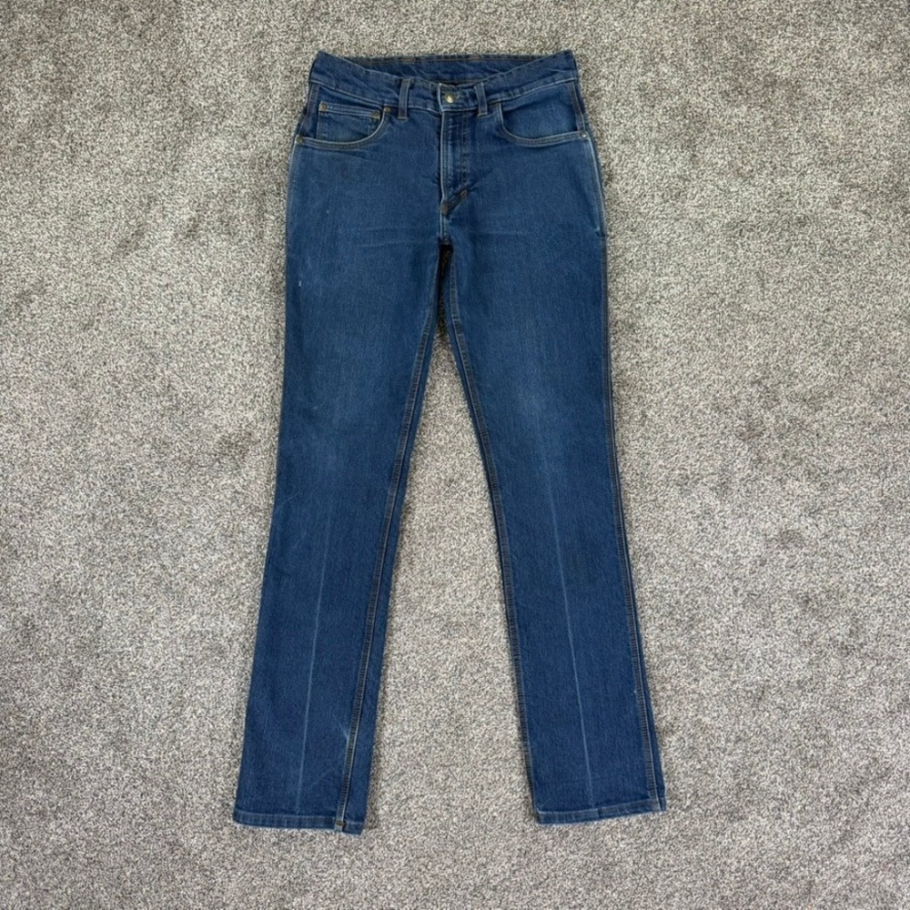 Origin USA Legit Fit Straight Leg Jeans Mens 34 Blue Denim USA Made Stretch Work